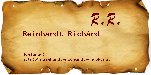 Reinhardt Richárd névjegykártya