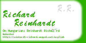 richard reinhardt business card